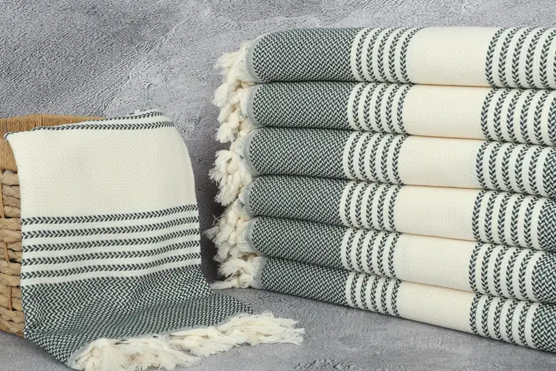 Mother Of The Groom Gift, Large Turkish Towel, Oversized Beach Towel, Beach Wedding Favor, Bachelor Gifts, 70x40 Cotton Striped Towel, Luxury towel - 3