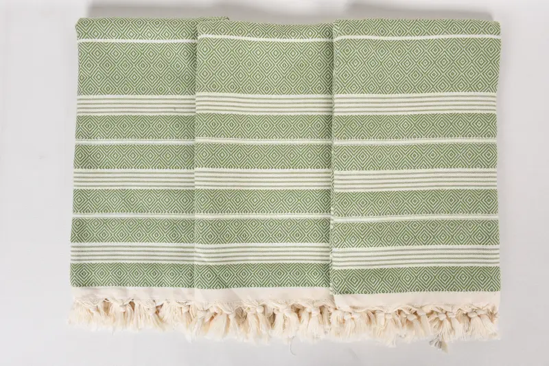 Best Friend Christmas Gift, Thin towel, Fringed Turkish towel for poolside, 70x38 Cotton Diamond Towel, Personalized Gifts, Sand-resistant towel - 7