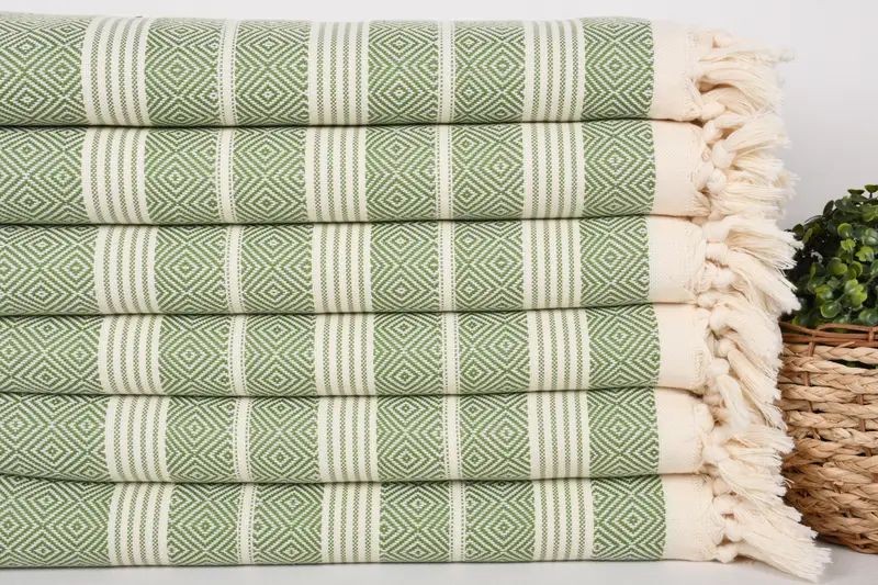 Best Friend Christmas Gift, Thin towel, Fringed Turkish towel for poolside, 70x38 Cotton Diamond Towel, Personalized Gifts, Sand-resistant towel - 2