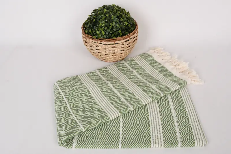 Best Friend Christmas Gift, Thin towel, Fringed Turkish towel for poolside, 70x38 Cotton Diamond Towel, Personalized Gifts, Sand-resistant towel - 4