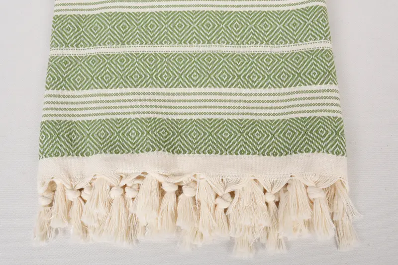 Best Friend Christmas Gift, Thin towel, Fringed Turkish towel for poolside, 70x38 Cotton Diamond Towel, Personalized Gifts, Sand-resistant towel - 3