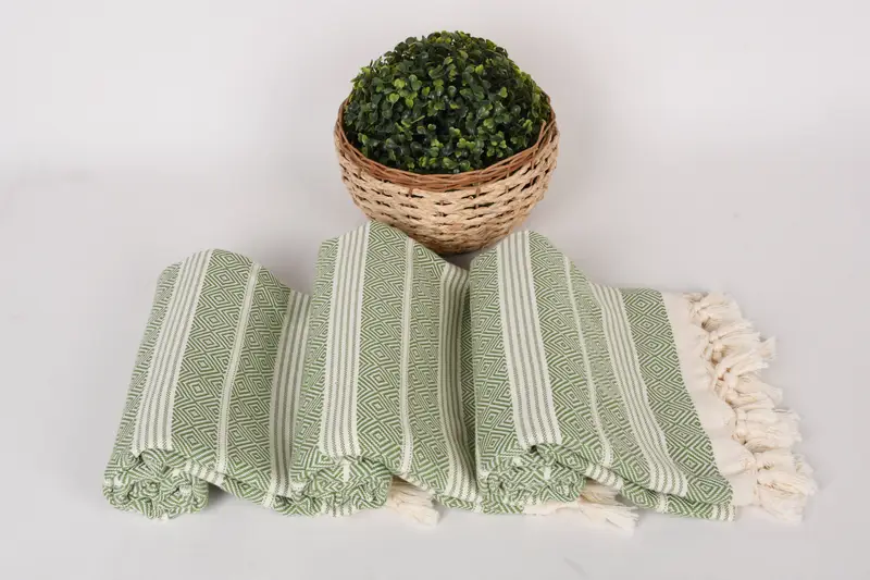Best Friend Christmas Gift, Thin towel, Fringed Turkish towel for poolside, 70x38 Cotton Diamond Towel, Personalized Gifts, Sand-resistant towel - 8