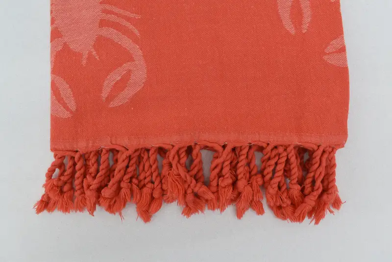 70x40 Cotton Scorpion Patterned Towel, Handmade Turkish bath towel for summer vacation, Sand-free towel, Home Decor Gifts, Handmade Gift, Bath towel - 5