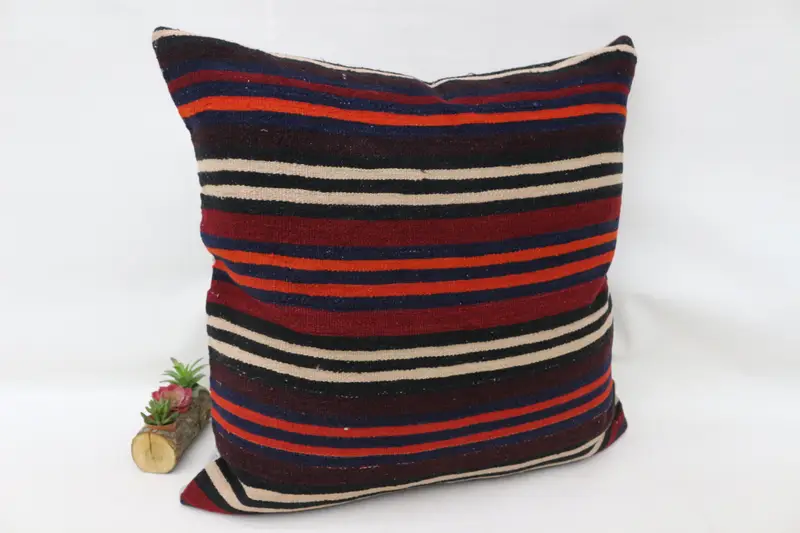 Antique Pillows, Vintage Kilim Throw Pillow, Vintage Kilim Pillow, Turkish Rugs Pillow Cover, Cushion Cover, 32x32 Brown Pillow Case - 3