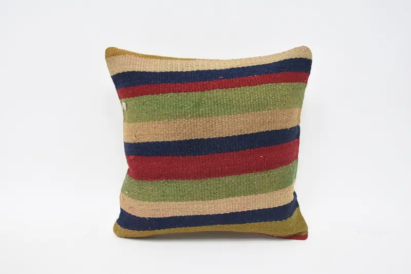 Boho Pillow Sham Cover, Antique Pillows, 14x14 Green Pillow Cover, Aesthetic Pillow, Interior Designer Pillow, Pillow Case - 1