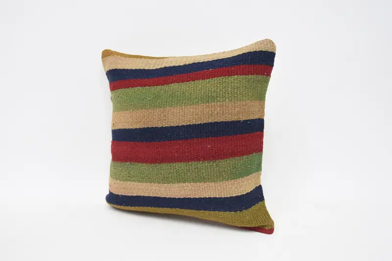Boho Pillow Sham Cover, Antique Pillows, 14x14 Green Pillow Cover, Aesthetic Pillow, Interior Designer Pillow, Pillow Case - 4