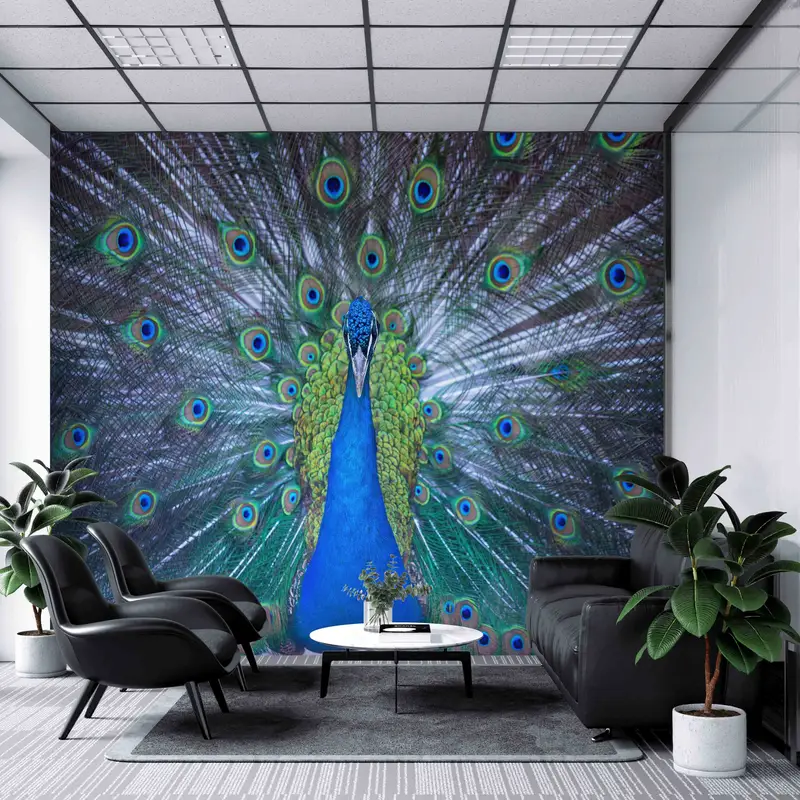 Paper Crafts, Peacock Wall Poster, Peacock Lover Gift Wall Decals, Animal Mural, Modern Paper Art, Custom Wall Paper, Printable Wall Art, - 9
