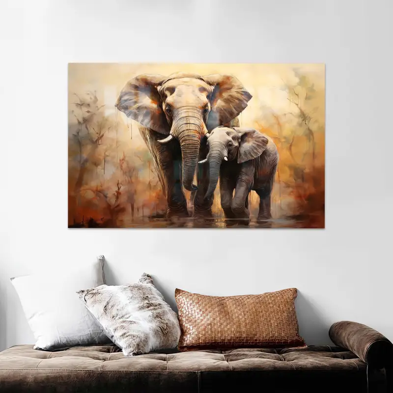 Zarif Modern Fil Bardağı: Anneye Eşsiz Baskılı Hediye