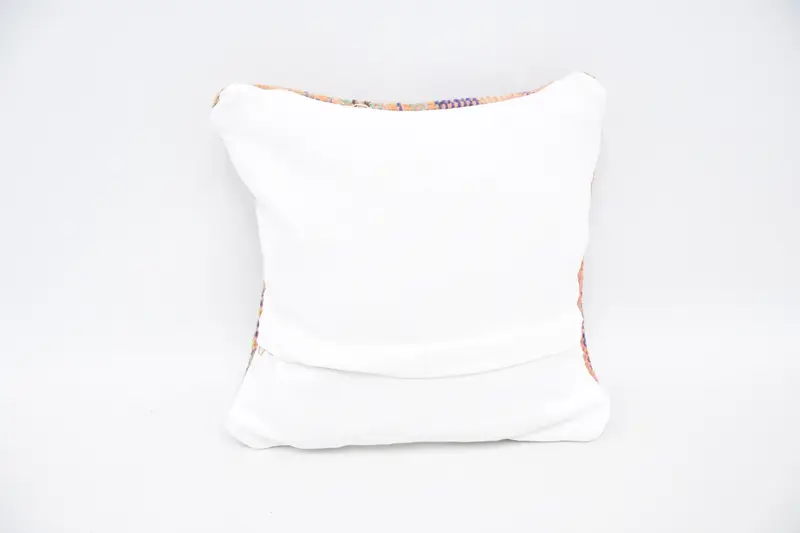 Kilim Pillow Cover, Throw Kilim Pillow, Art Deco Cushion, 12x12 Orange Pillow, Kilim Pillow, Couch Cushion, Yoga Pillow Sham, Pillow Case - 6