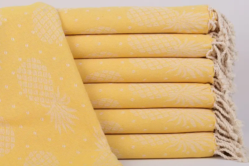 Hammam Havlu ABD, Eşarp Havlu, Sevgililer Günü Hediyesi, Hafif Havlu, Yaz Hediyesi, Gelin Duş Hediyesi, 80x40 Pamuk Ananas Tasarım Havlusu