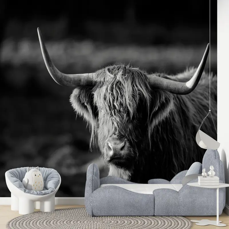 Ox Photo Print, Wildlife Wall Paper, Wild Cow Wall Print, Horned Bull Mural, Buffalo Wall Print, Cow Wall Painting, - 5