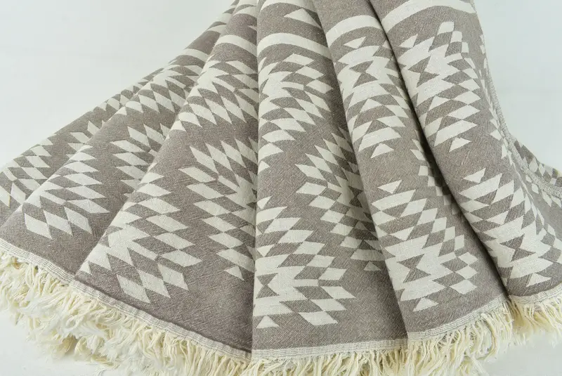 84x56 Cotton Kilim Towel, Personalized Gift For Him, Beach Wedding Favor, Bachelorette Gifts, Custom Shower Curtain, Custom Blanket, Wedding Favors - 5