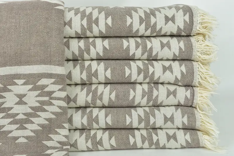 84x56 Cotton Kilim Towel, Personalized Gift For Him, Beach Wedding Favor, Bachelorette Gifts, Custom Shower Curtain, Custom Blanket, Wedding Favors - 2