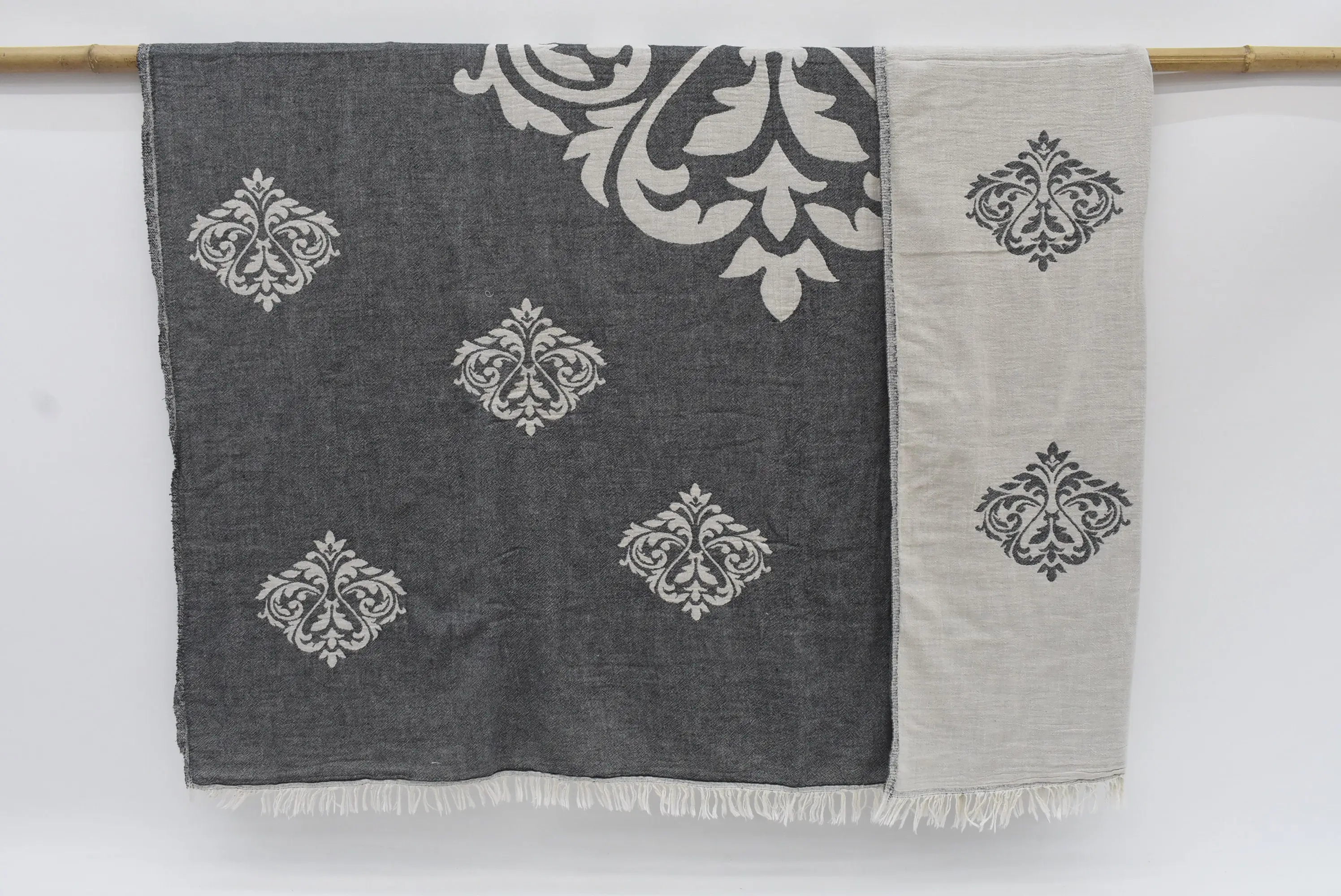 Halloween Bachelorette Party Custom Black Baroque Blanket, 70x60 Inches - 1