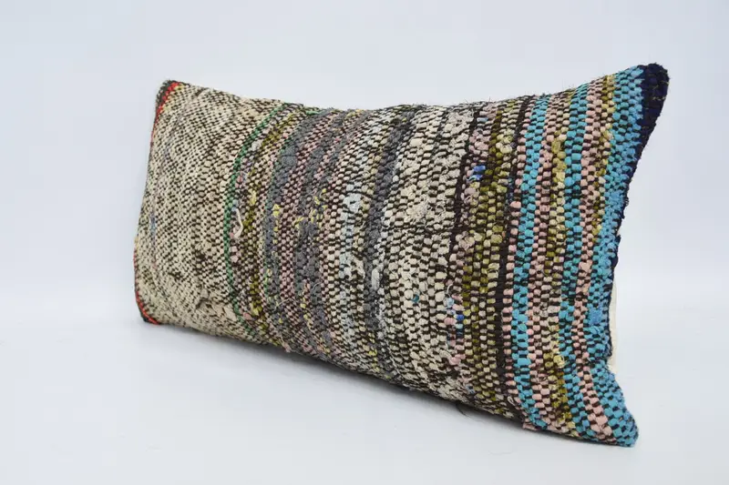 12x24 Green Cushion, Boho Throw Pillow Cover, Antique Pillows, Pillow for Sofa, Turkish Kilim Pillow, Accent Pillow Case, Pillow Sham - 4