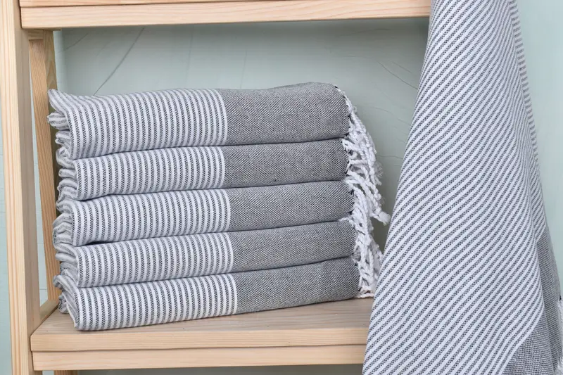 Custom Gifts, 70x40 Cotton Striped Towel, Organic towel, Travel Towel, Turkish Towel Personalized, Quick-dry towel, Spa Towel, Custom Beach Towel - 1