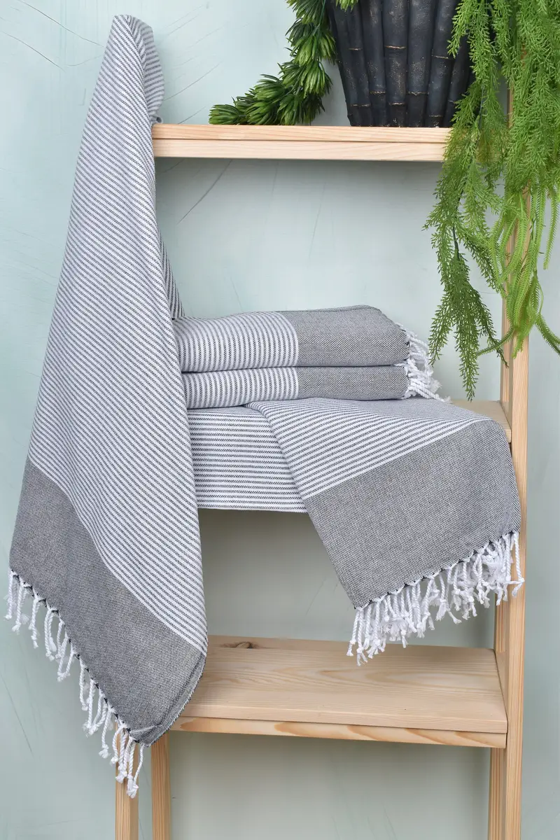 Custom Gifts, 70x40 Cotton Striped Towel, Organic towel, Travel Towel, Turkish Towel Personalized, Quick-dry towel, Spa Towel, Custom Beach Towel - 6