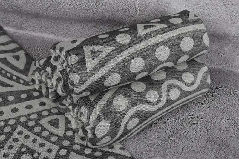 Quick-Dry Beach Towel, Lightweight towel, Thin and lightweight Turkish peshtemal, Family Gift, Wedding Favors, 70x40 Cotton Round Pattern Towel - 8