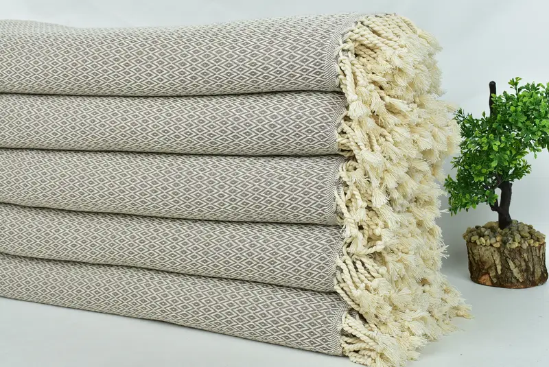 Custom Wedding Gifts, 96x80 Cotton Diamond Towel, Turkish Tablecloth, Boho Throw Blankets, Wedding Favors, Custom Gift, Best Wedding Gift - 3