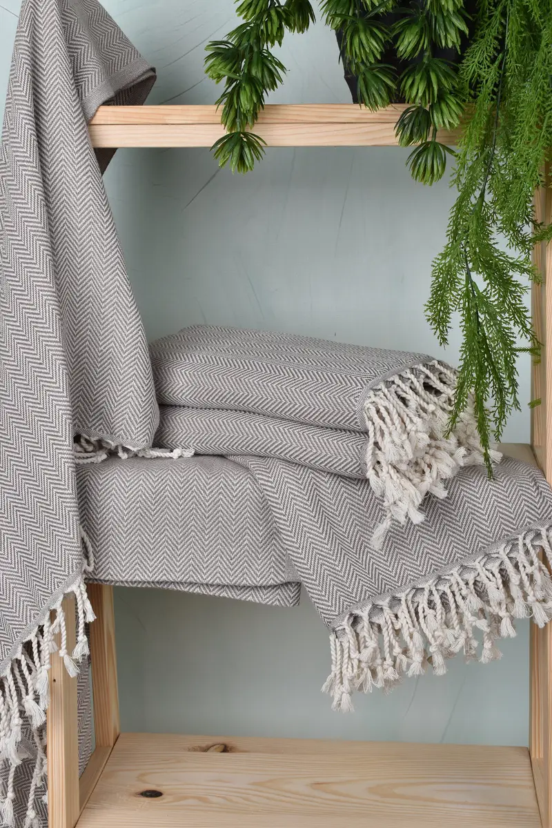 Oversized lightweight Turkish bath towel USA, Lightweight towel, Travel towel, Quick-dry towel, Gift For Best Friend, 70x40 Cotton Herringbone Towel - 6
