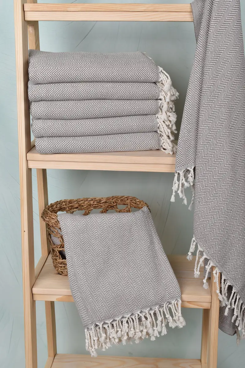 Oversized lightweight Turkish bath towel USA, Lightweight towel, Travel towel, Quick-dry towel, Gift For Best Friend, 70x40 Cotton Herringbone Towel - 3