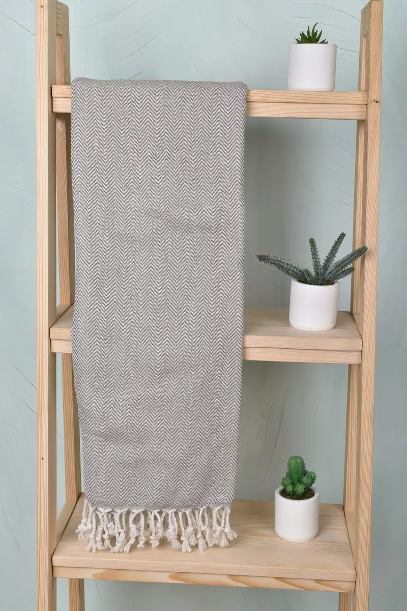 Oversized lightweight Turkish bath towel USA, Lightweight towel, Travel towel, Quick-dry towel, Gift For Best Friend, 70x40 Cotton Herringbone Towel - 8