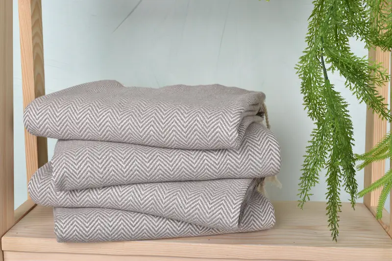 Oversized lightweight Turkish bath towel USA, Lightweight towel, Travel towel, Quick-dry towel, Gift For Best Friend, 70x40 Cotton Herringbone Towel - 7