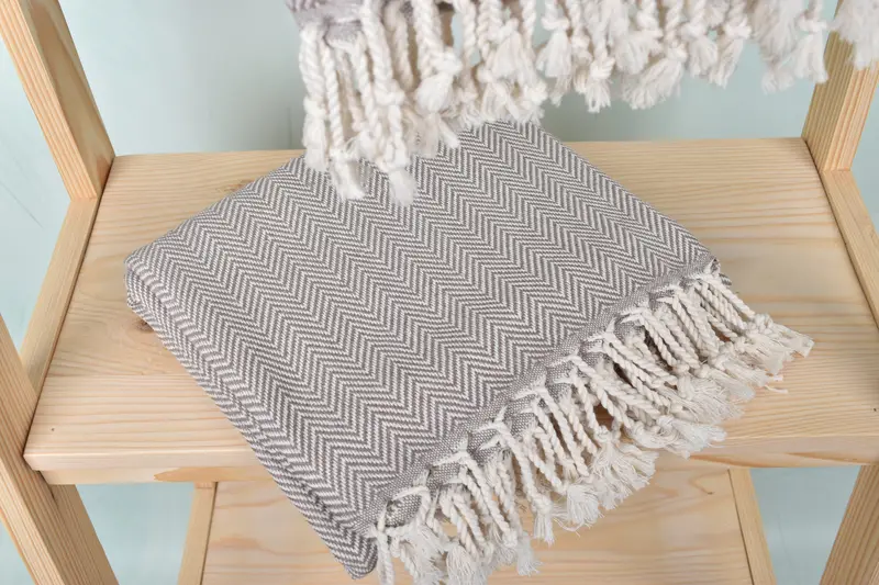Oversized lightweight Turkish bath towel USA, Lightweight towel, Travel towel, Quick-dry towel, Gift For Best Friend, 70x40 Cotton Herringbone Towel - 5