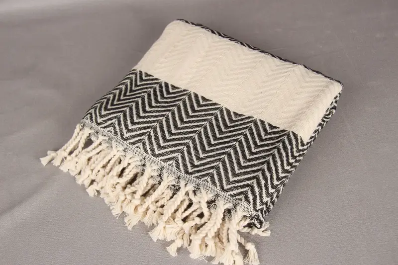 Girls Weekend Getaways Ideas, Organic Beach Towel, Gift For Her, Personalize Gift, Bath towel, 70x40 Cotton Zig zag Towel, Bachelorette Party Favors - 6
