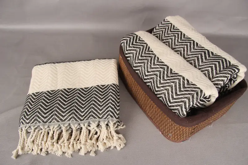 Girls Weekend Getaways Ideas, Organic Beach Towel, Gift For Her, Personalize Gift, Bath towel, 70x40 Cotton Zig zag Towel, Bachelorette Party Favors - 5