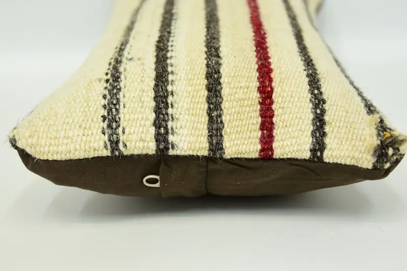 Kilim Pillow Cover, Kilim Cushion Sham, Pillow Sham, Nautical Throw Pillow, Interior Designer Pillow, 8x16 Beige Pillow Sham, Sofa Pillow - 5