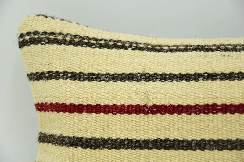Kilim Pillow Cover, Kilim Cushion Sham, Pillow Sham, Nautical Throw Pillow, Interior Designer Pillow, 8x16 Beige Pillow Sham, Sofa Pillow - 2