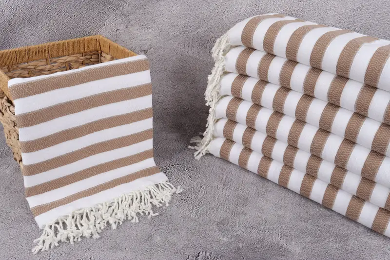 Fouta towel, 70x36 Cotton Striped Towel, Bridesmaid Gifts, Girl Trip Party Favor, Arizona Bachelorette Party Favors, Peshtemal Towel, Baby Boy Gift - 3