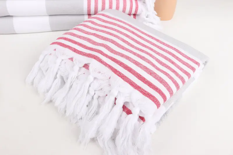 Personalized Gift, 68x36 Cotton Striped Terry Towel, Lightweight towel, Guest Towel, Cotton towel, Engagement Gift, Girls Weekend Getaways Gifts - 5