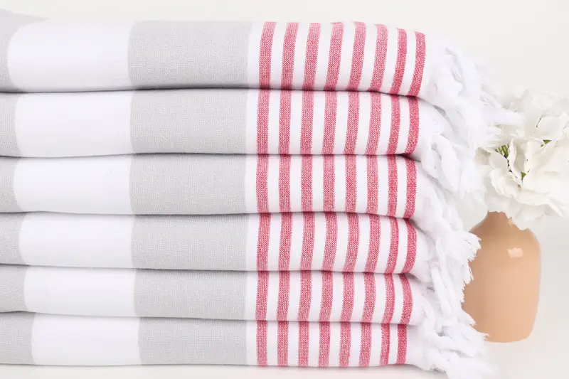 Personalized Gift, 68x36 Cotton Striped Terry Towel, Lightweight towel, Guest Towel, Cotton towel, Engagement Gift, Girls Weekend Getaways Gifts - 3