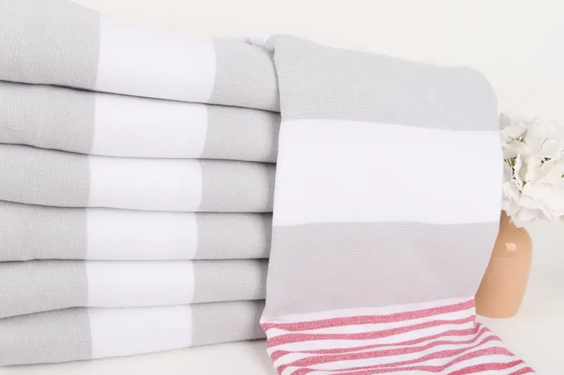 Personalized Gift, 68x36 Cotton Striped Terry Towel, Lightweight towel, Guest Towel, Cotton towel, Engagement Gift, Girls Weekend Getaways Gifts - 2