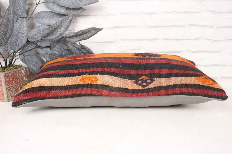 Pillow for Couch, Throw Kilim Pillow, Pillow Cover, Pillow for Sofa, Wholesale Pillow Cover, Decorative Pillow Case, 12x24 Red Cushion - 5