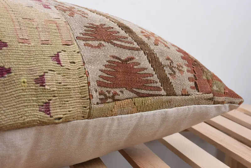 Pillow for Couch, Ethnic Pillow Cover Pillow, Pillow Sham, Kilim Pillow, Kilim Cushion Sham, Couch Pillow Sham, 16x36 Red Pillow Cover - 7
