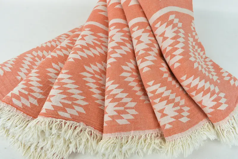 84x56 Cotton Kilim Towel, Monogram Blanket, Valentine Day Gift For Her, Personalized Gifts, Bridesmaid Favors, Gift For Wedding Day, Custom Blanket - 5