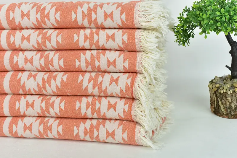 84x56 Cotton Kilim Towel, Monogram Blanket, Valentine Day Gift For Her, Personalized Gifts, Bridesmaid Favors, Gift For Wedding Day, Custom Blanket - 4