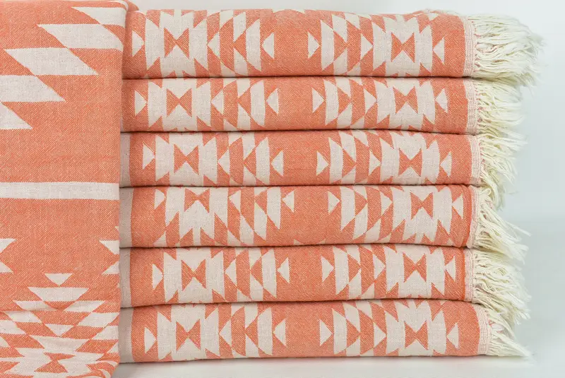 84x56 Cotton Kilim Towel, Monogram Blanket, Valentine Day Gift For Her, Personalized Gifts, Bridesmaid Favors, Gift For Wedding Day, Custom Blanket - 2