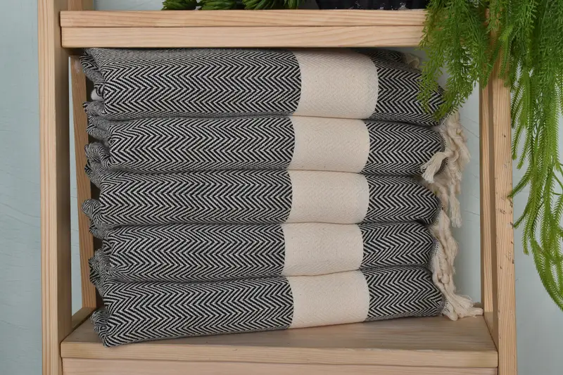 Summer Towel, Turkish Tea Towel, 36x18 Cotton Herringbone Towel, Wedding Favors, Home Decor Gifts, Personalized Bridesmaid Gift, Personalized Gifts - 1