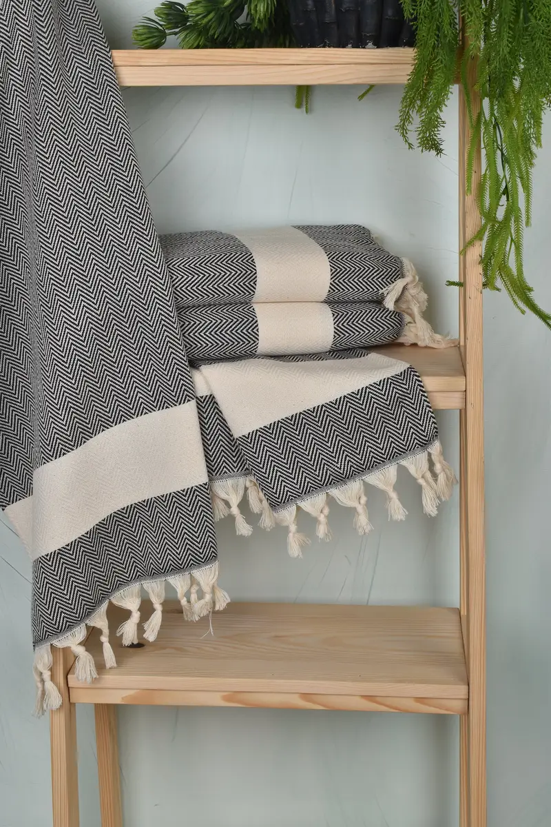 Summer Towel, Turkish Tea Towel, 36x18 Cotton Herringbone Towel, Wedding Favors, Home Decor Gifts, Personalized Bridesmaid Gift, Personalized Gifts - 6