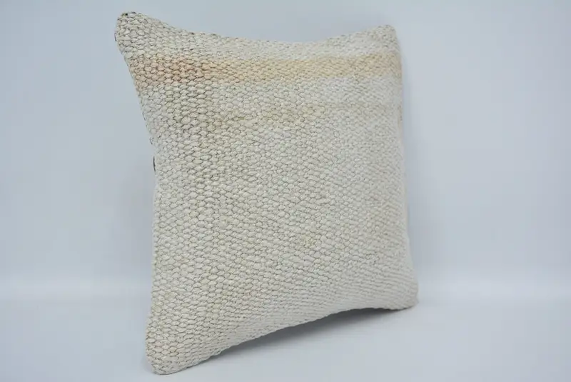 Geometric Embroidered Pillow, 12x12 Inches Decorative Pillow - 3