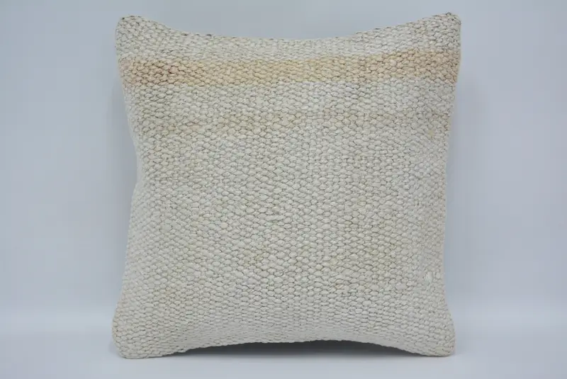 Geometric Embroidered Pillow, 12x12 Inches Decorative Pillow - 1
