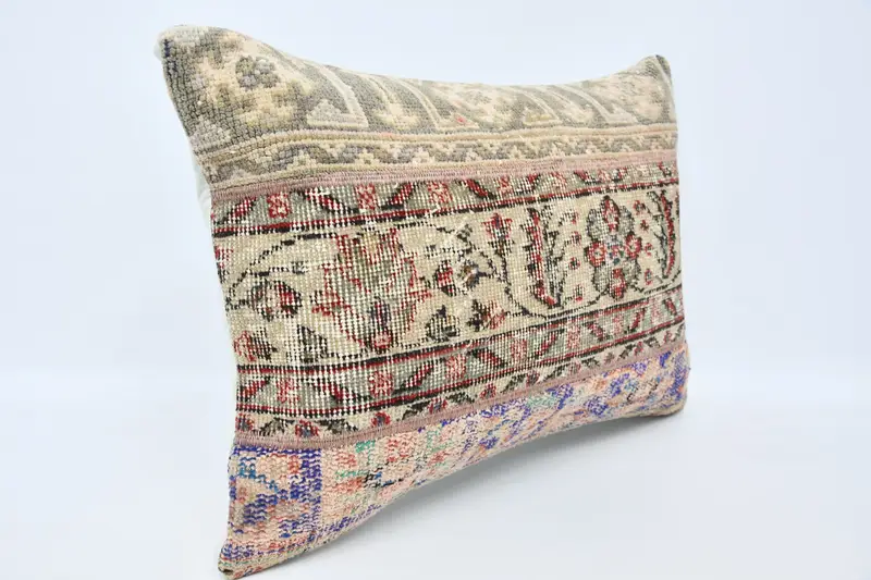 Vintage Pillow, 20x28 Beige Pillow Case, Vintage Kilim Pillow, Gift Pillow, Crochet Pattern Cushion, Pillow Case, Luxury Cushion Cover - 3