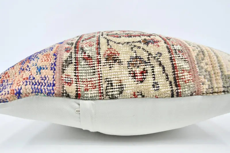 Vintage Pillow, 20x28 Beige Pillow Case, Vintage Kilim Pillow, Gift Pillow, Crochet Pattern Cushion, Pillow Case, Luxury Cushion Cover - 5