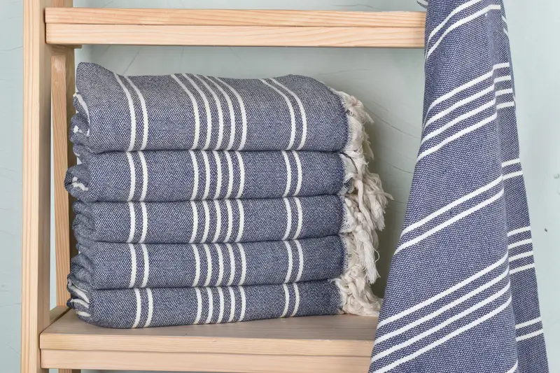 Quick-drying cotton Turkish beach towel, Wedding Gifts Towel, Bachelor Gifts, Bathroom Towel, Home Decor Gifts, 70x40 Cotton Striped Towel - 2