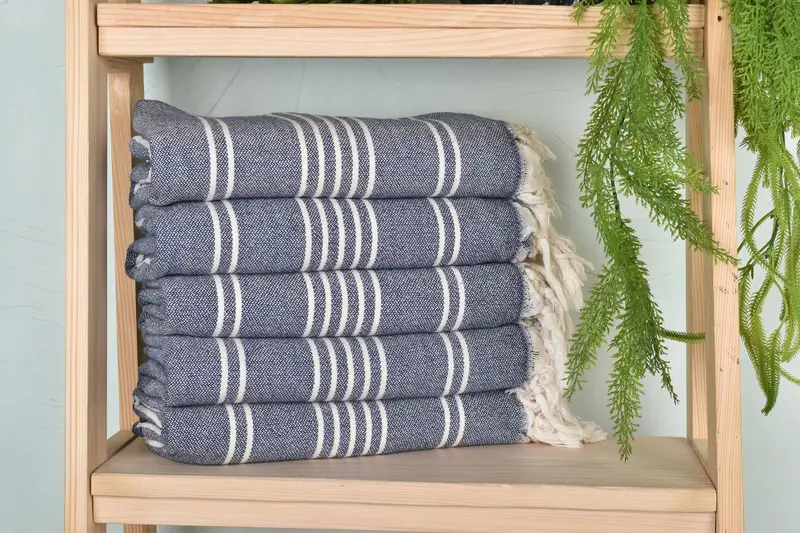 Quick-drying cotton Turkish beach towel, Wedding Gifts Towel, Bachelor Gifts, Bathroom Towel, Home Decor Gifts, 70x40 Cotton Striped Towel - 1