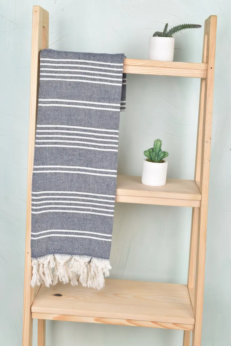 Quick-drying cotton Turkish beach towel, Wedding Gifts Towel, Bachelor Gifts, Bathroom Towel, Home Decor Gifts, 70x40 Cotton Striped Towel - 8